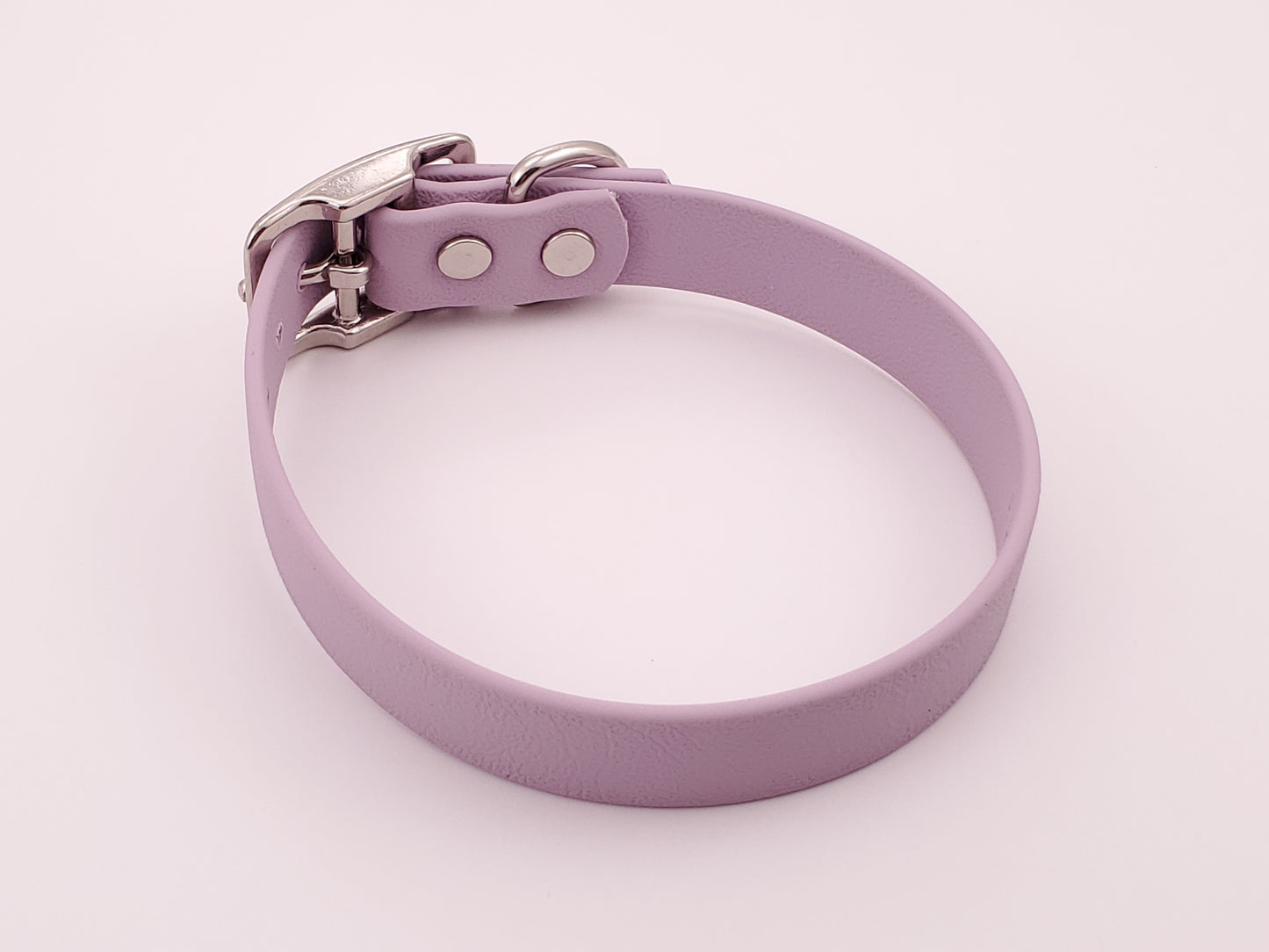 12.5" Light Purple Solid Buckle Collar