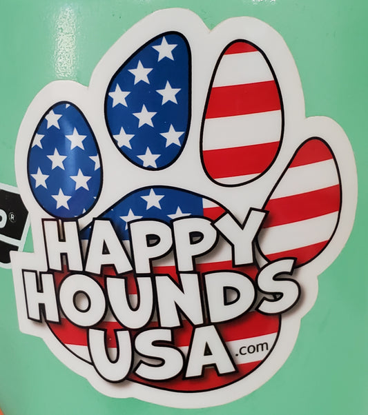 Happy Hounds USA Paw Sticker