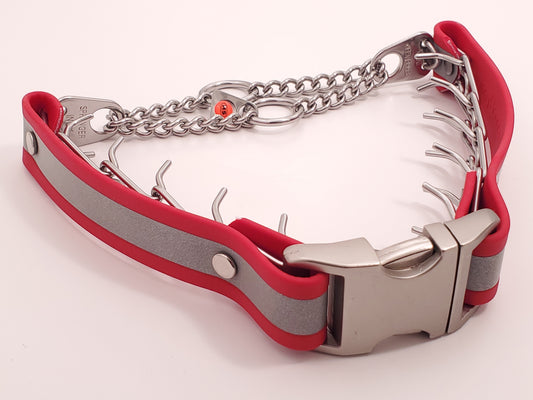 Hidden Prong Collar, The Original Reflective Quick Release Biothane Hidden Prong Collar