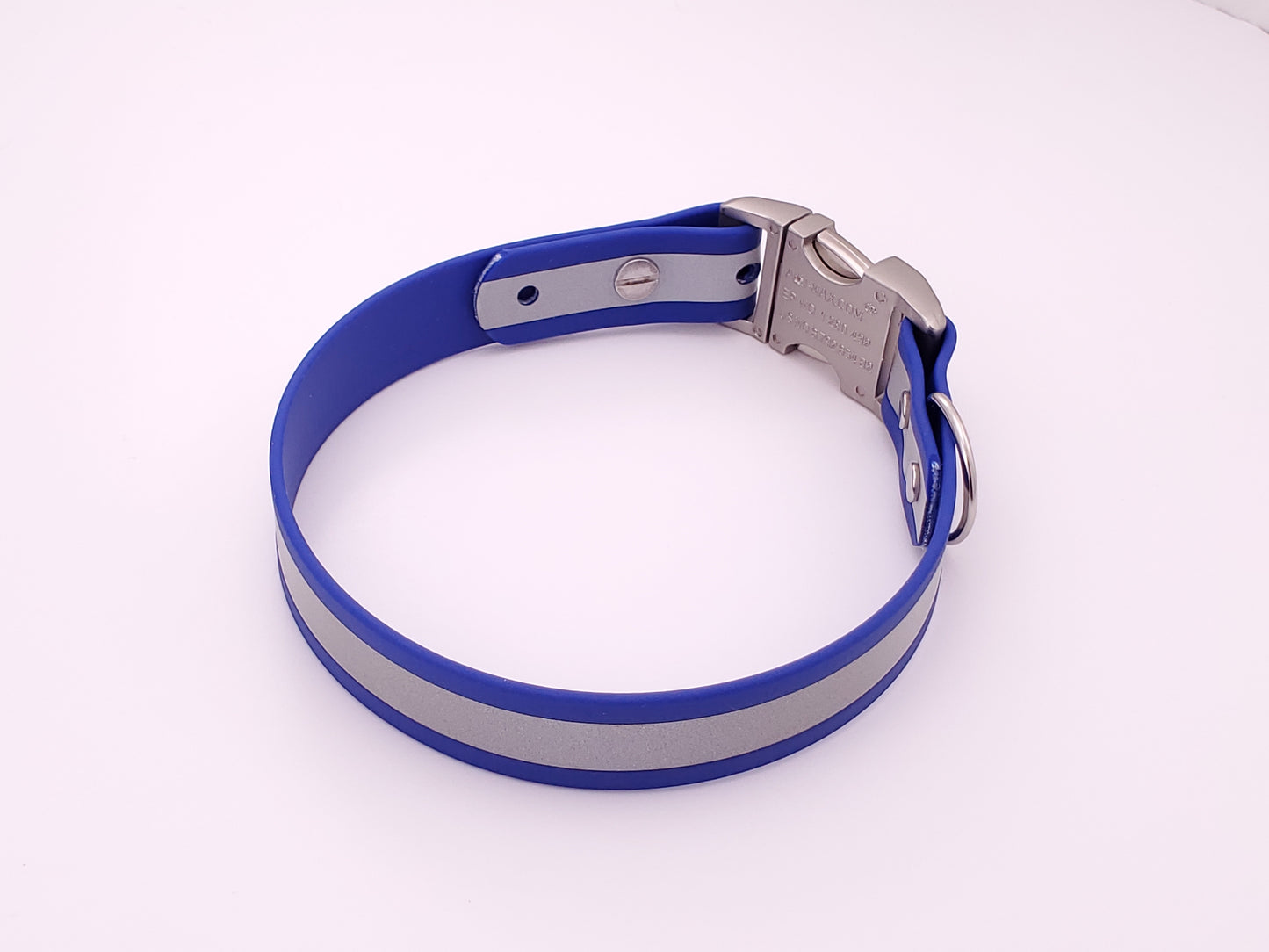 Blue Reflective 1" Quick Release Buckle Collar