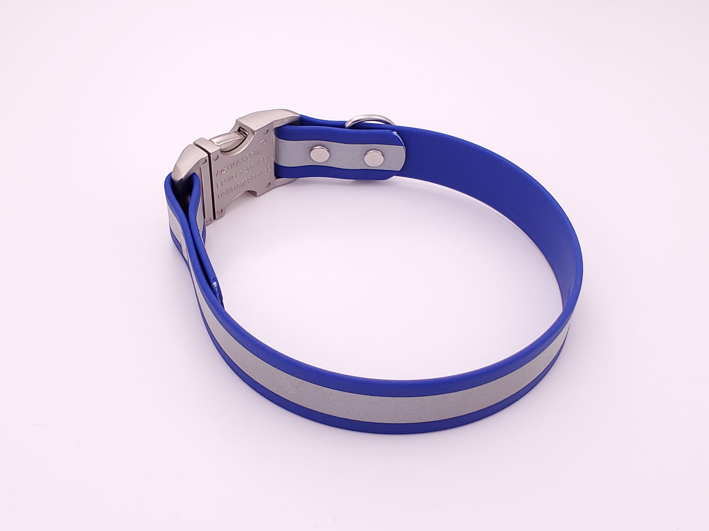 Blue Reflective 1" Quick Release Buckle Collar