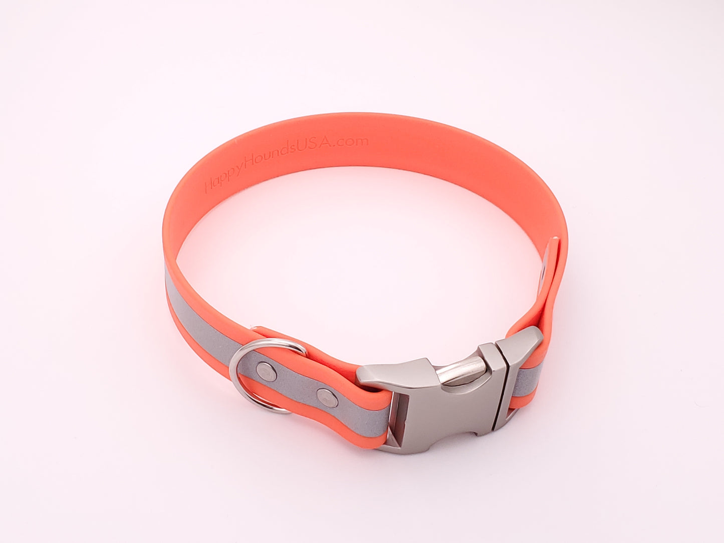 Orange Reflective 1" Quick Release Buckle Collar