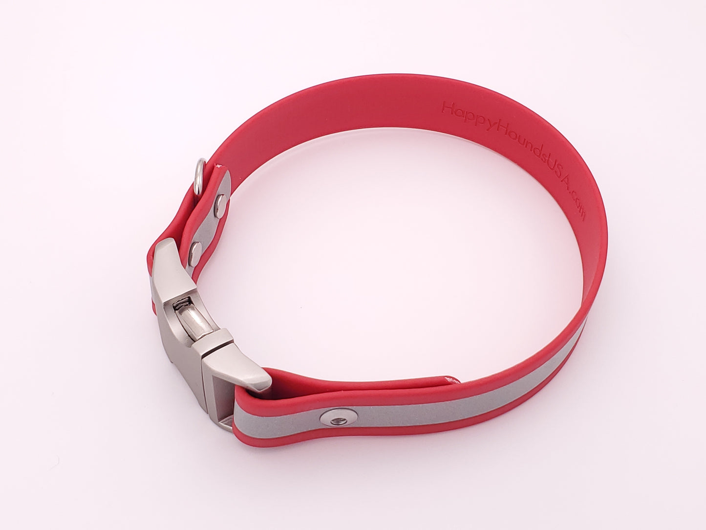 Red Reflective 1" Quick Release Buckle Collar