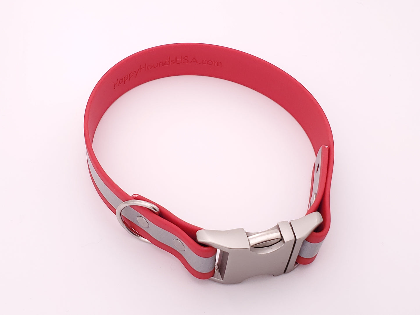 Red Reflective 1" Quick Release Buckle Collar