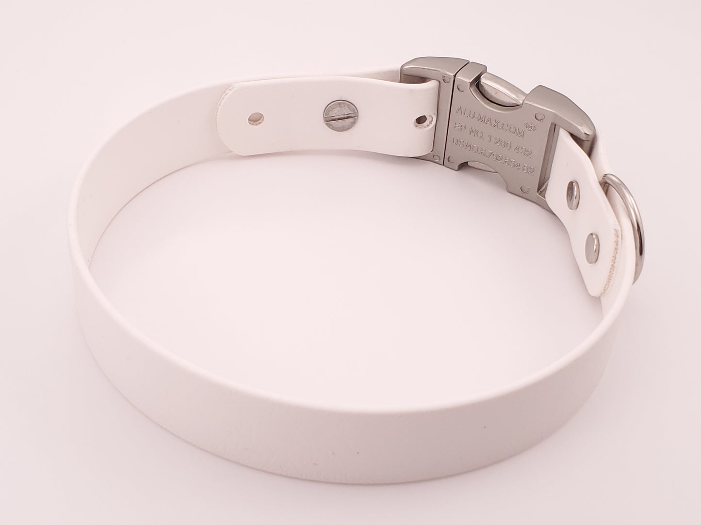 White 1" Quick Release Buckle Collar