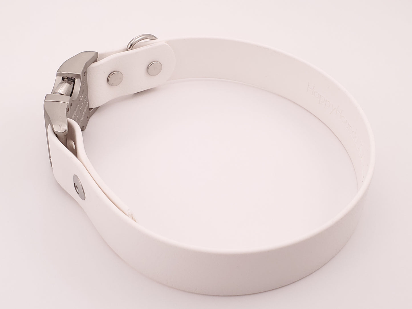 White 1" Quick Release Buckle Collar