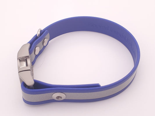 Blue Reflective 3/4" Quick Release Buckle Collar