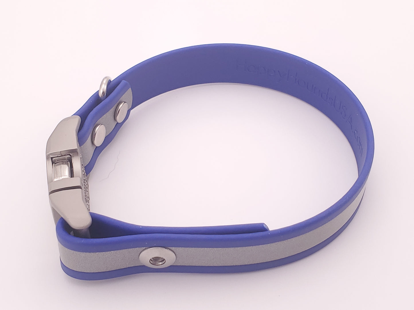 12.5" Blue Reflective Quick Release Collar