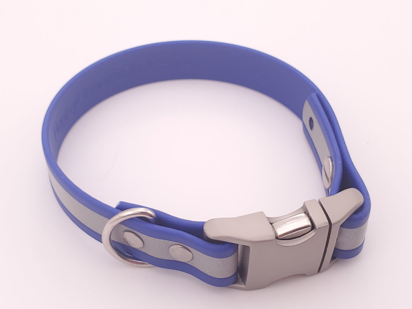 Blue Reflective 3/4" Quick Release Buckle Collar