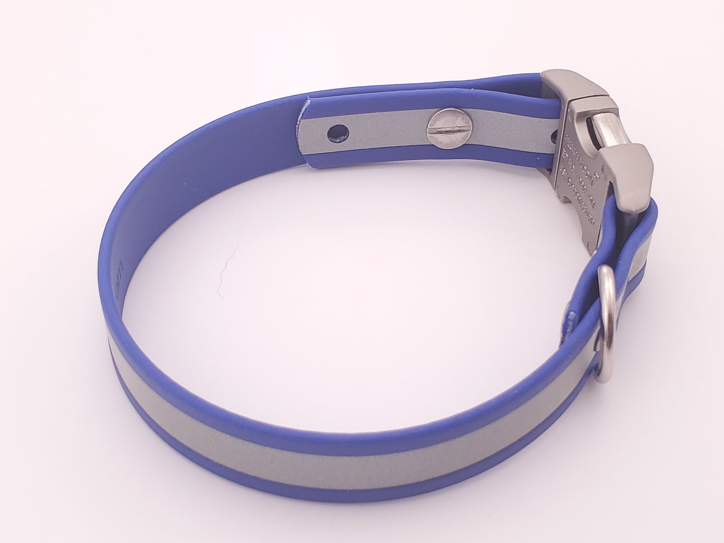 Blue Reflective 3/4" Quick Release Buckle Collar