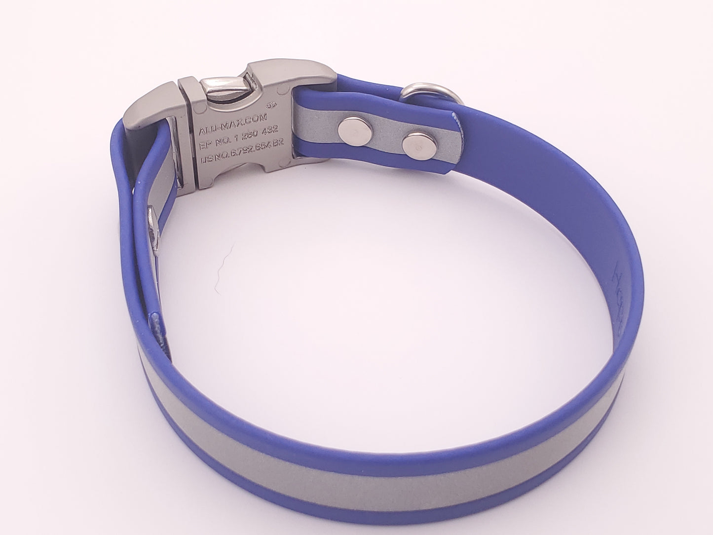 Blue Reflective 3/4" Quick Release Buckle Collar