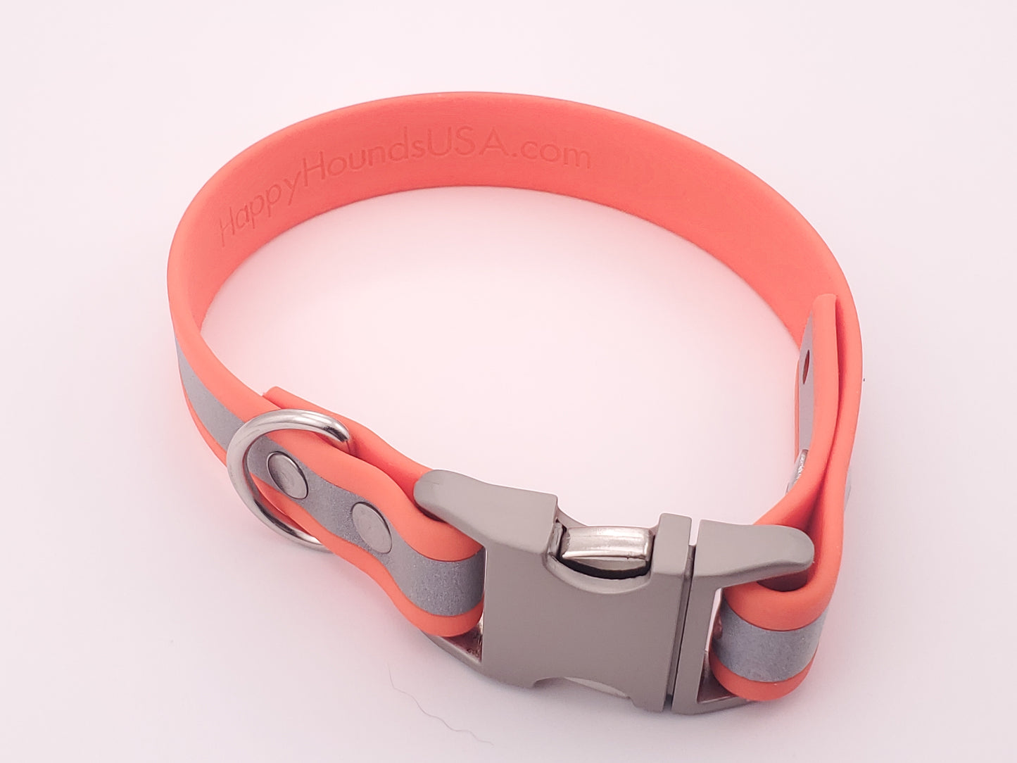 Orange Reflective 3/4" Quick Release Buckle Collar