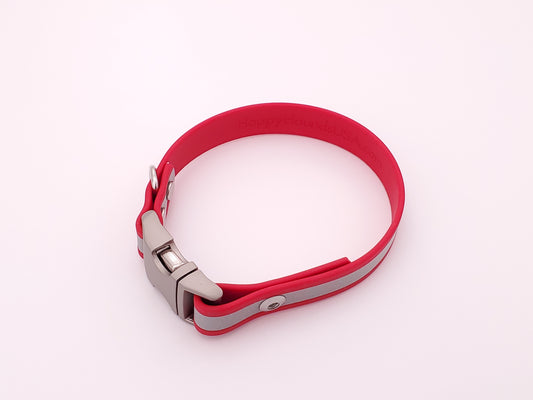 Red Reflective 3/4" Quick Release Buckle Collar