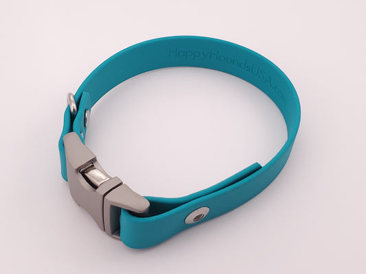 Teal 3/4" Quick Release Buckle Collar