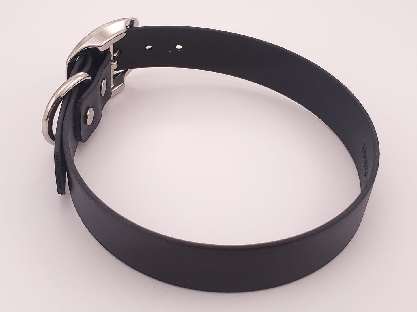 Black 1" Solid Buckle Collar