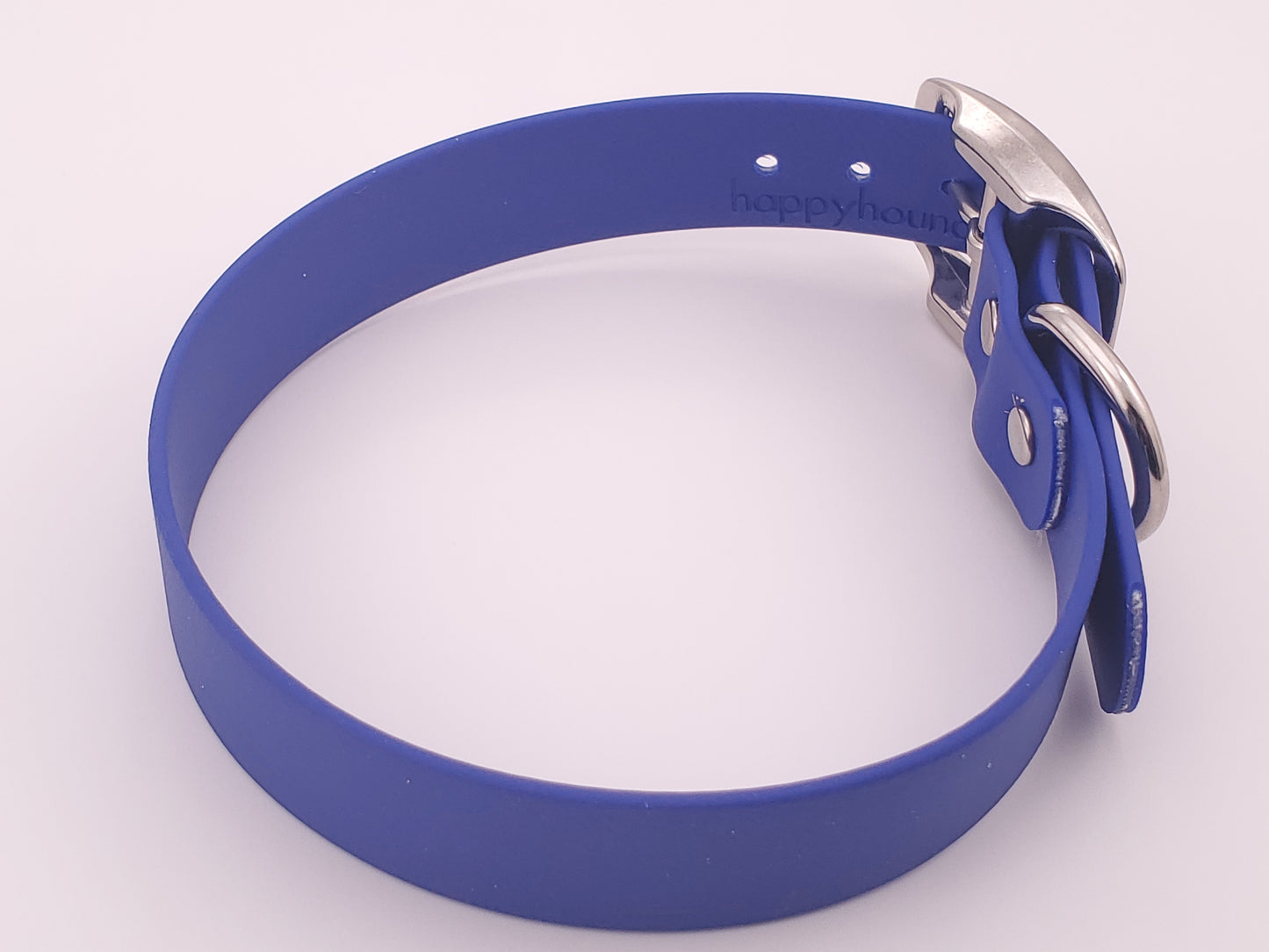 Blue 1" Solid Buckle Collar