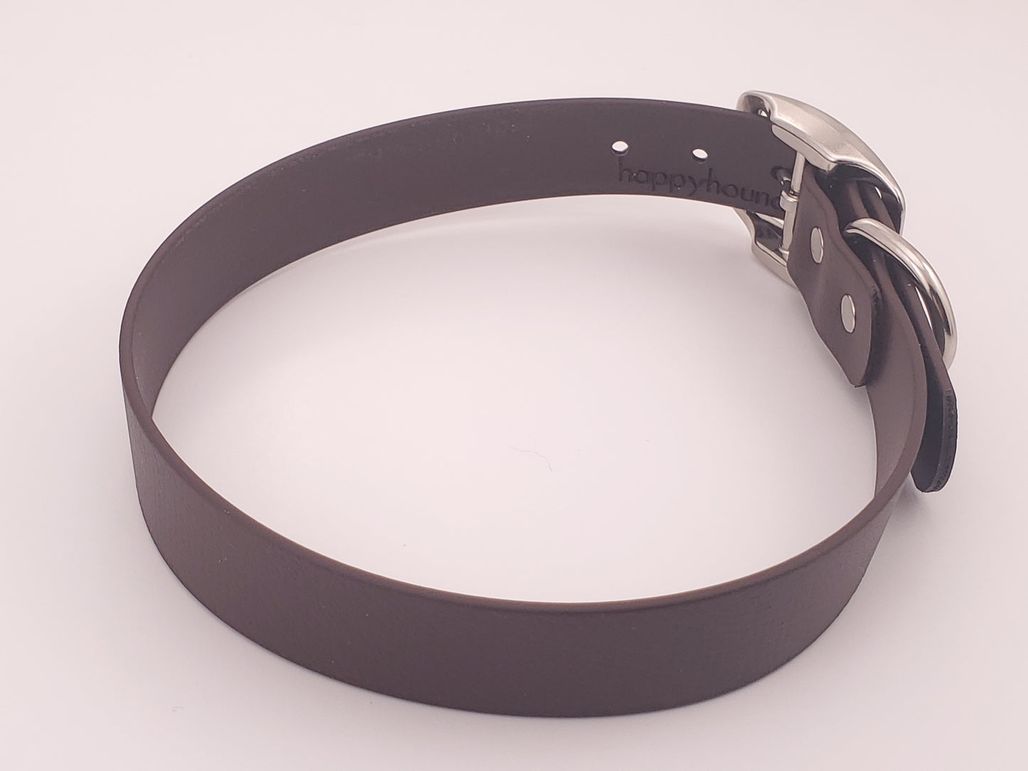 Brown 1" Solid Buckle Collar