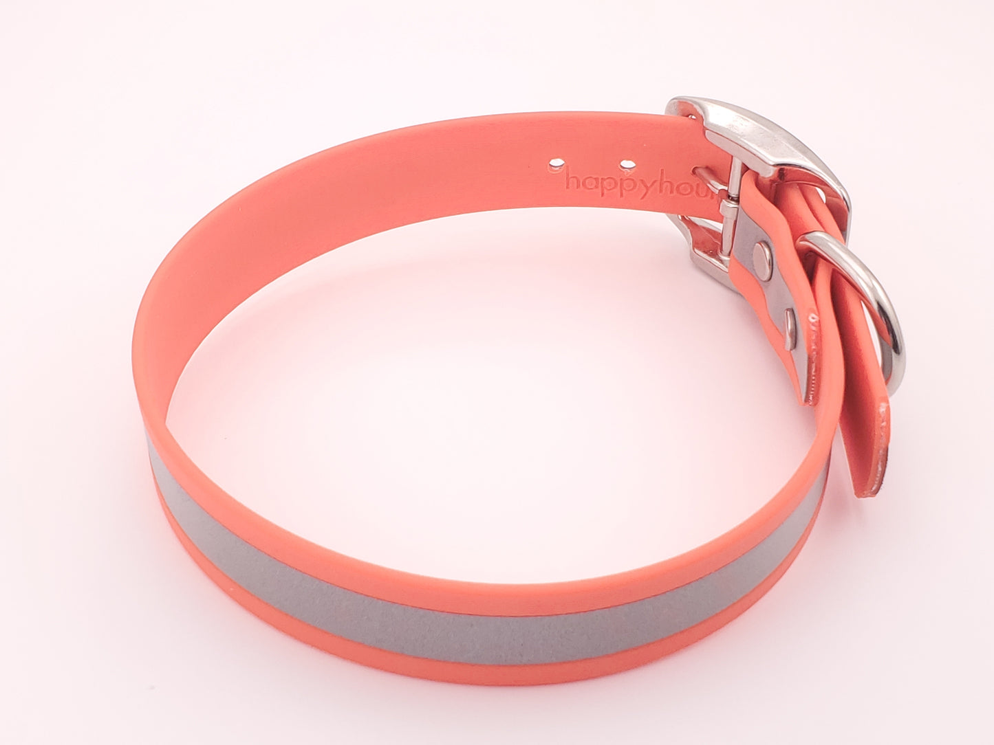 Orange Reflective 1" Solid Buckle Collar