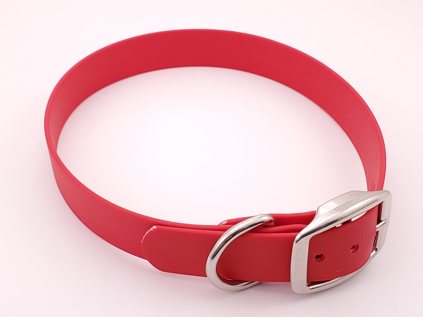 Red 1" Solid Buckle Collar