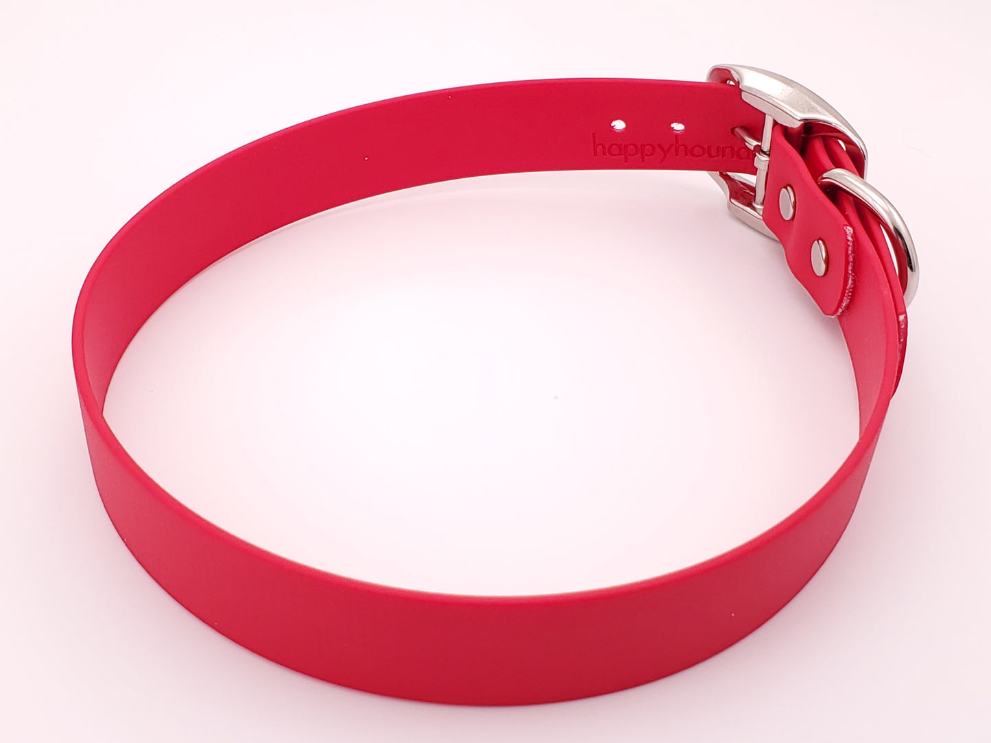 Red 1" Solid Buckle Collar