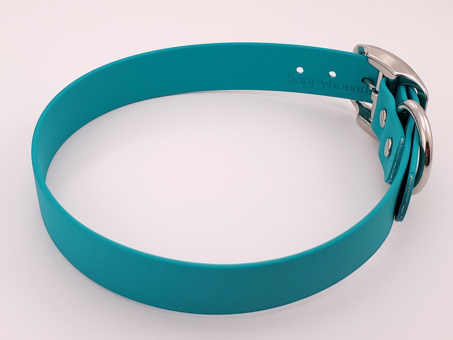 Teal 1" Solid Buckle Collar