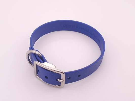 Blue 3/4" Solid Buckle Collar