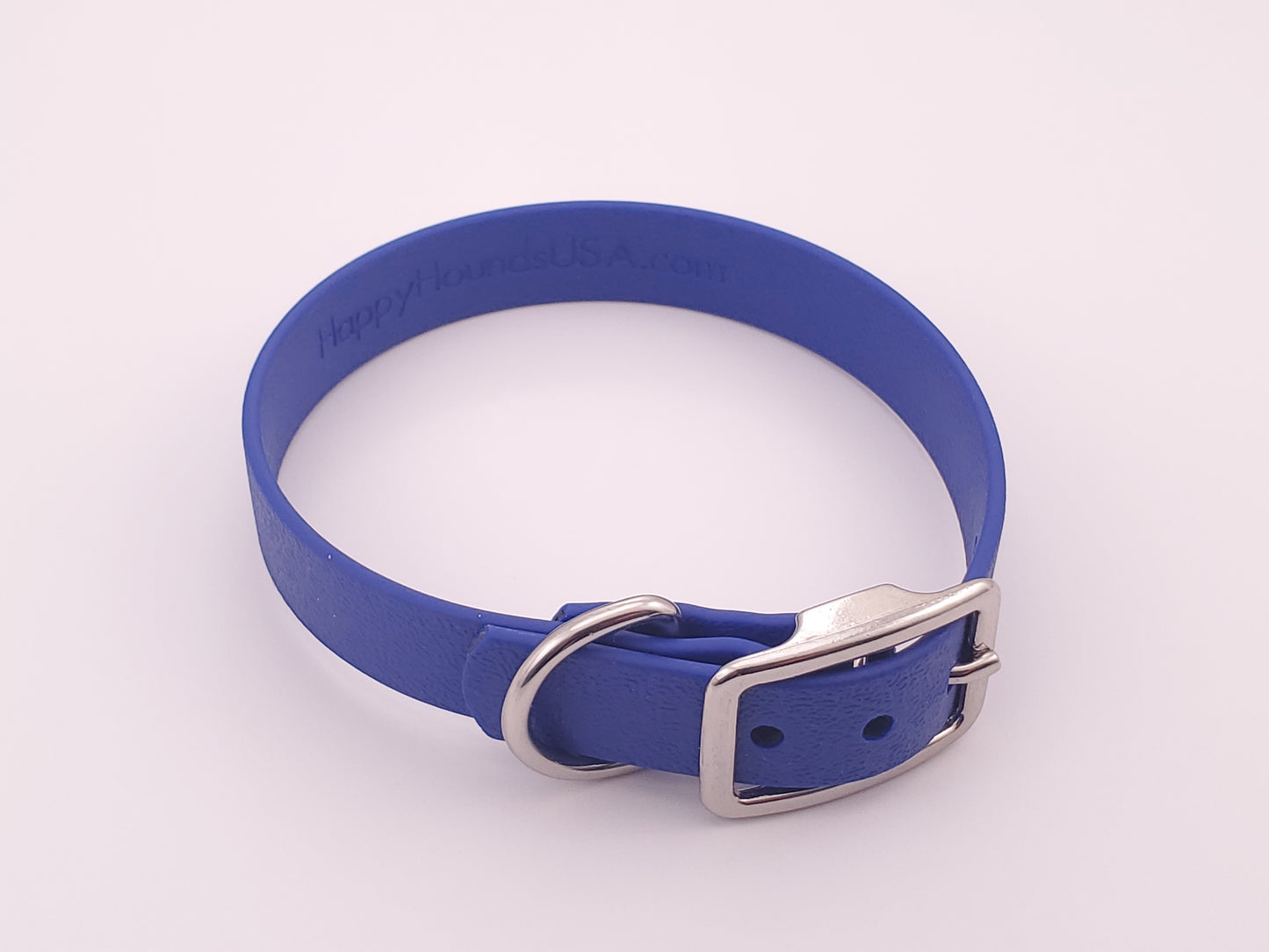 Blue 3/4" Solid Buckle Collar