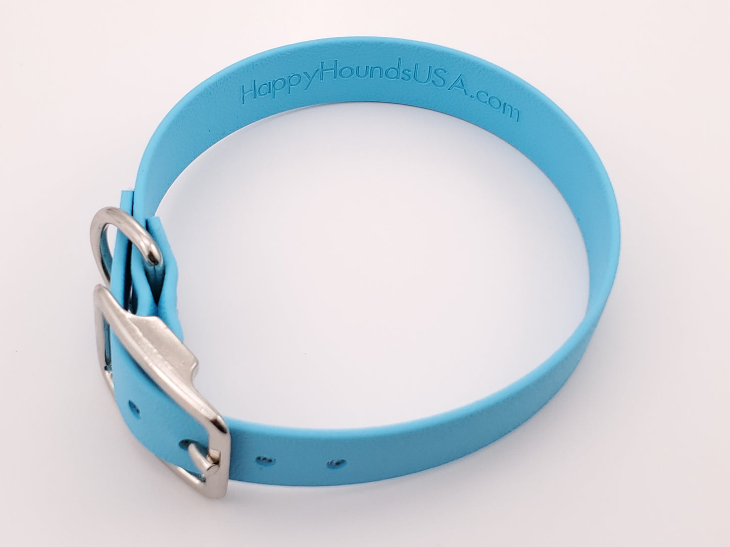 Light Blue 3/4" Solid Buckle Collar