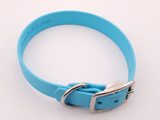 Light Blue 3/4" Solid Buckle Collar