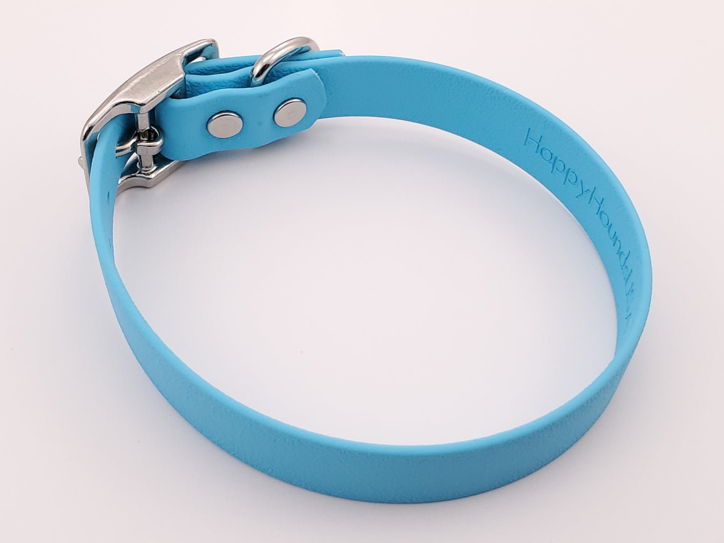 Light Blue 3/4" Solid Buckle Collar