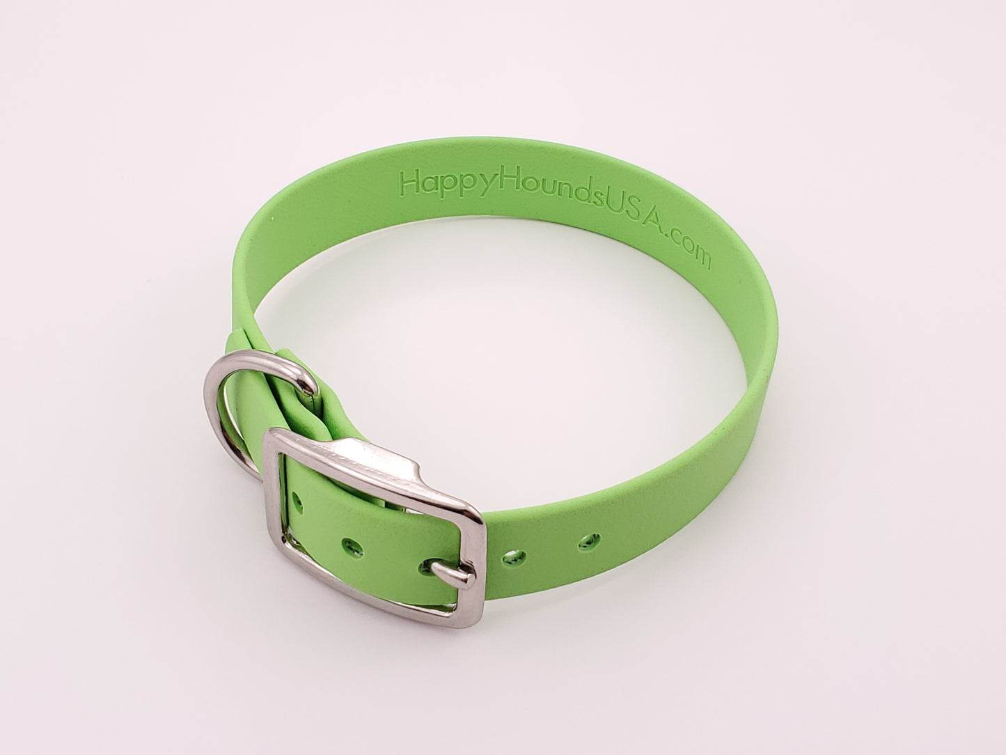 12.5" Light Green Solid Buckle Collar