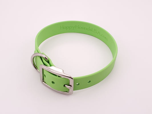 12.5" Light Green Solid Buckle Collar