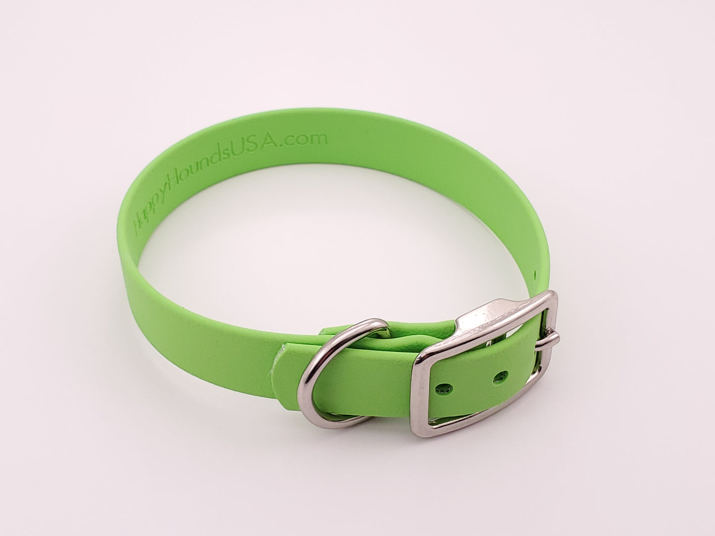 12.5" Light Green Solid Buckle Collar