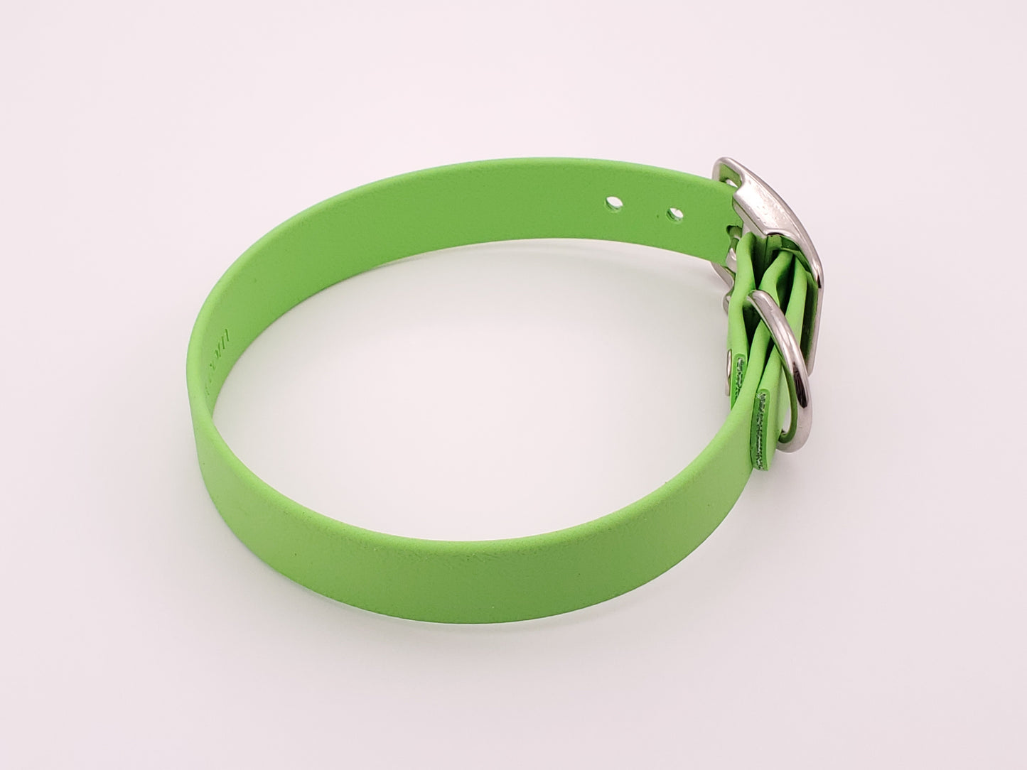 12.5" Light Green Solid Buckle Collar