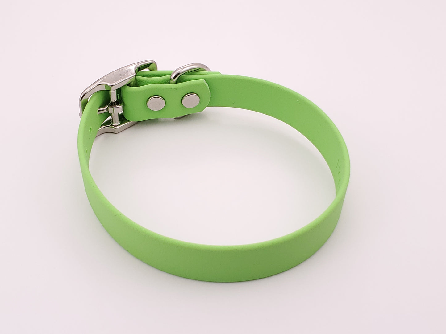 12.5" Light Green Solid Buckle Collar