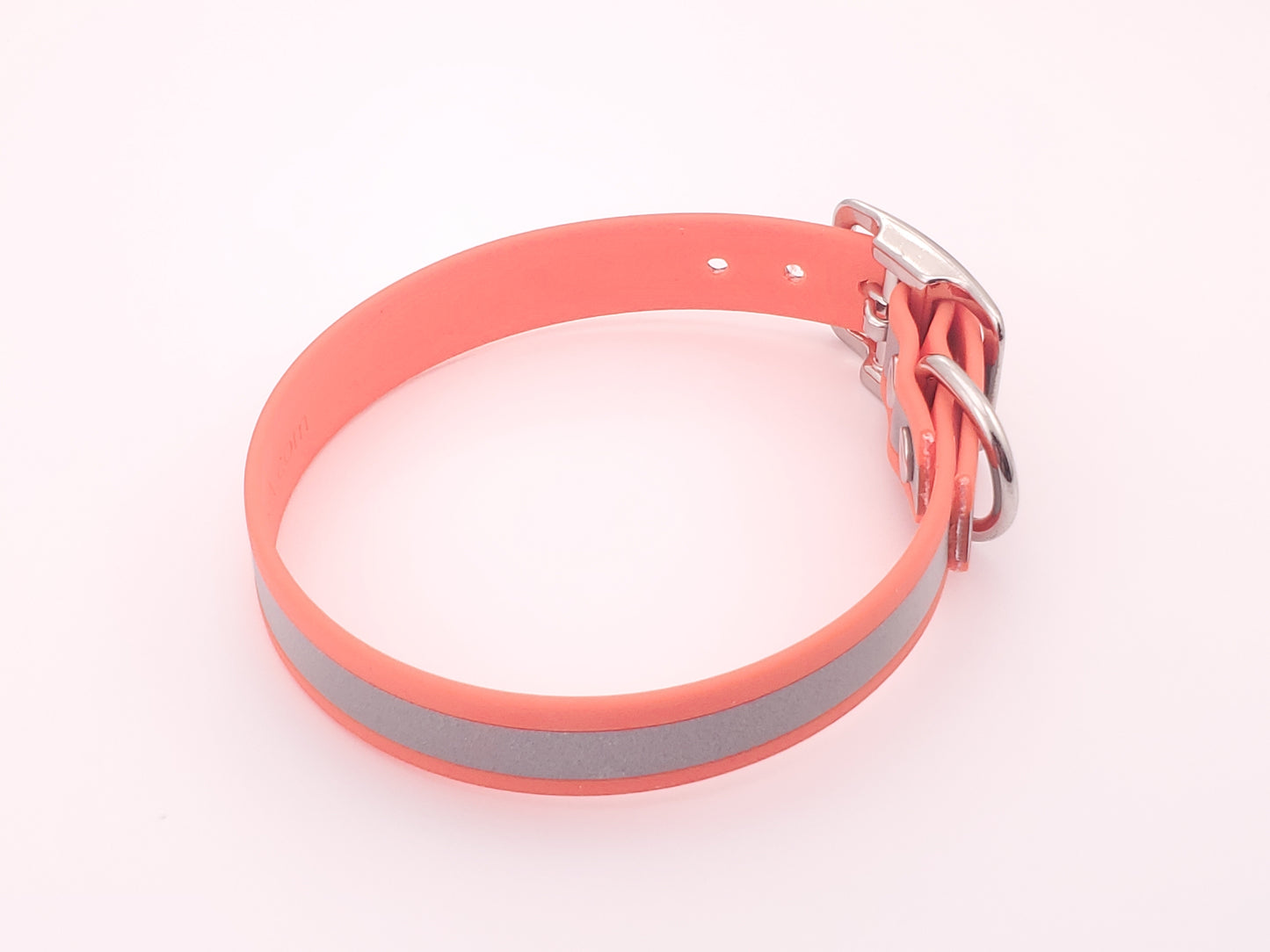 Orange Reflective 3/4" Solid Buckle Collar