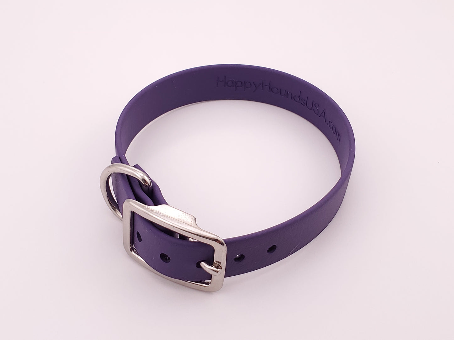 Purple 3/4" Solid Buckle Collar