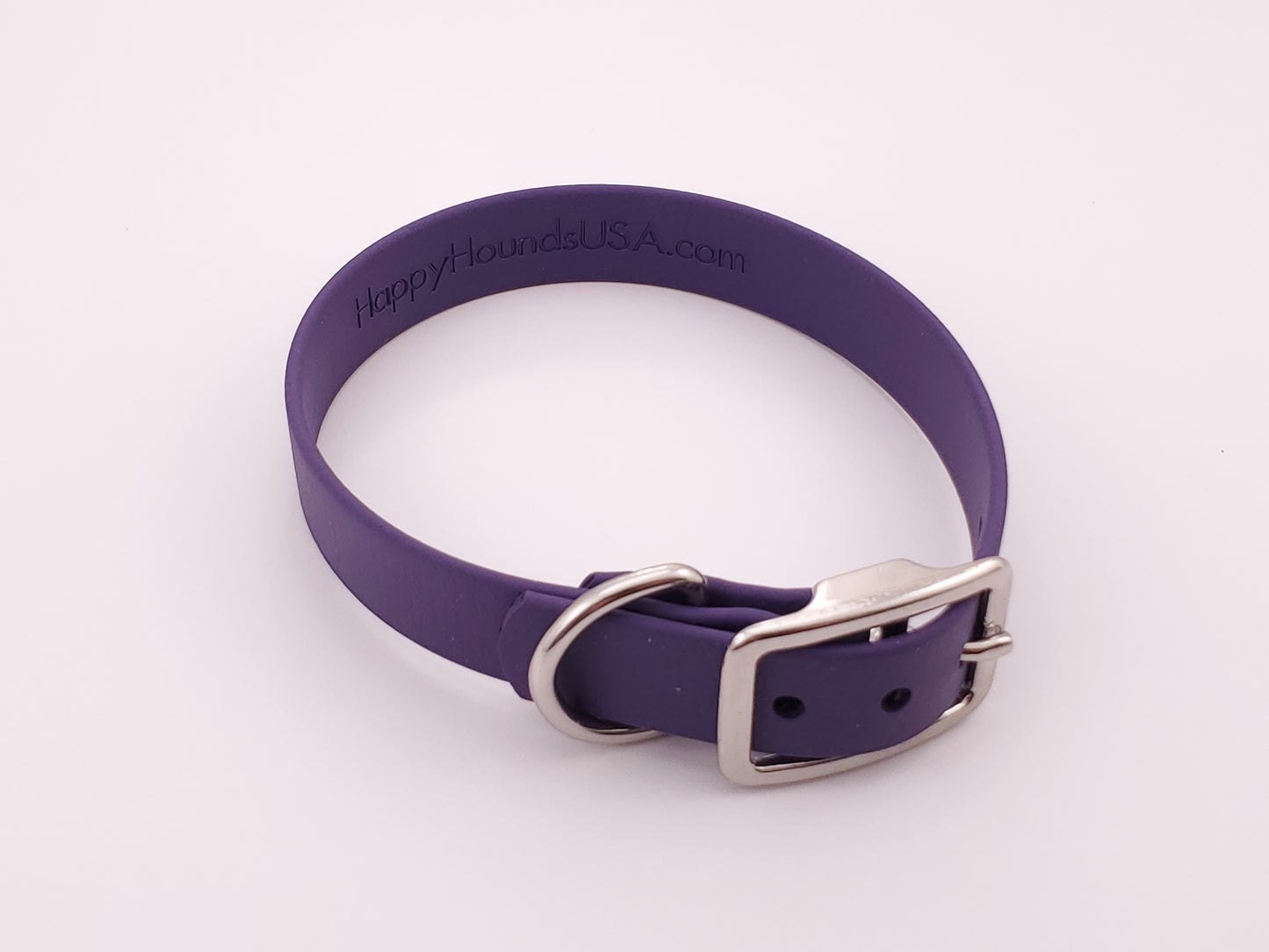 Purple 3/4" Solid Buckle Collar