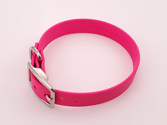 12.5" Pink Solid Buckle Collar