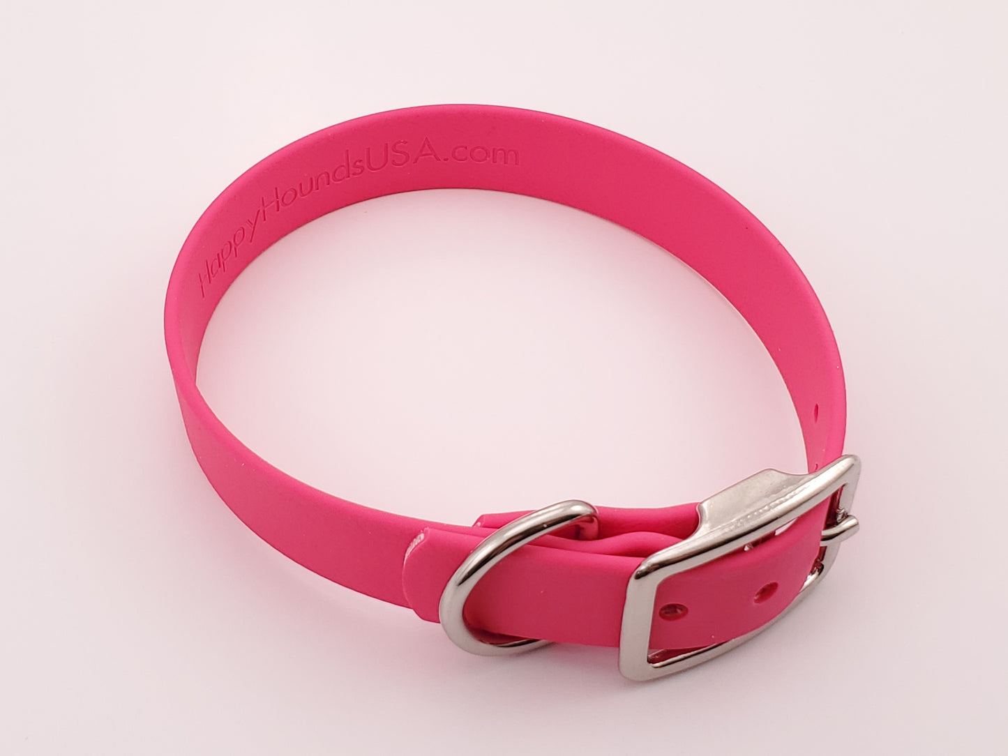 12.5" Pink Solid Buckle Collar