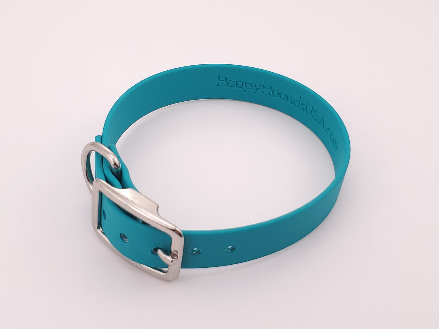 Teal 3/4" Solid Buckle Collar