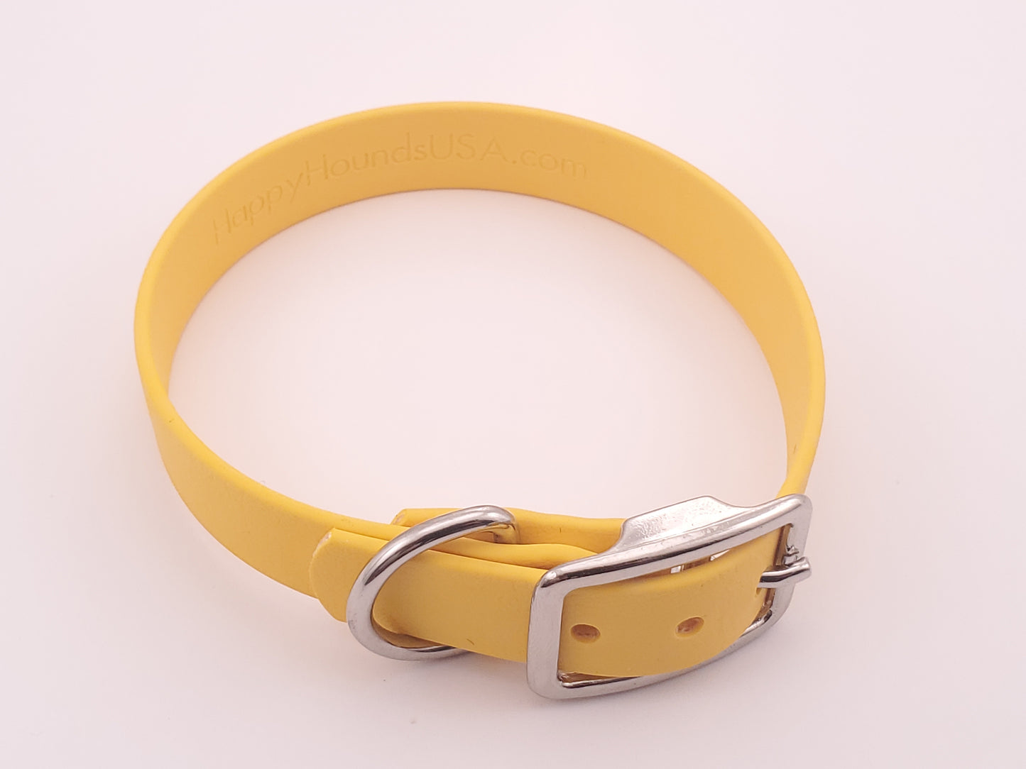 Yellow 3/4" Solid Buckle Collar