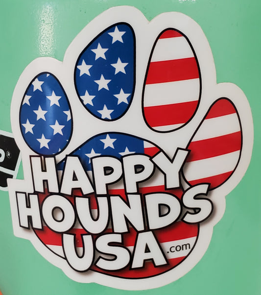 Happy Hounds USA Paw Sticker